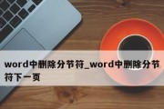 揭秘分节符（探索分节符的作用）