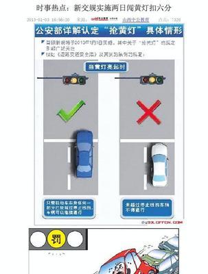黄灯闯红灯的处罚方式及意义（以交规闯黄灯的危害与应对方法）