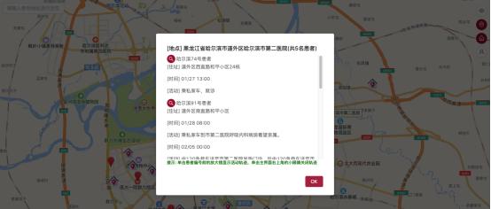 哈尔滨市新冠肺炎患者轨迹地图项目详细介绍